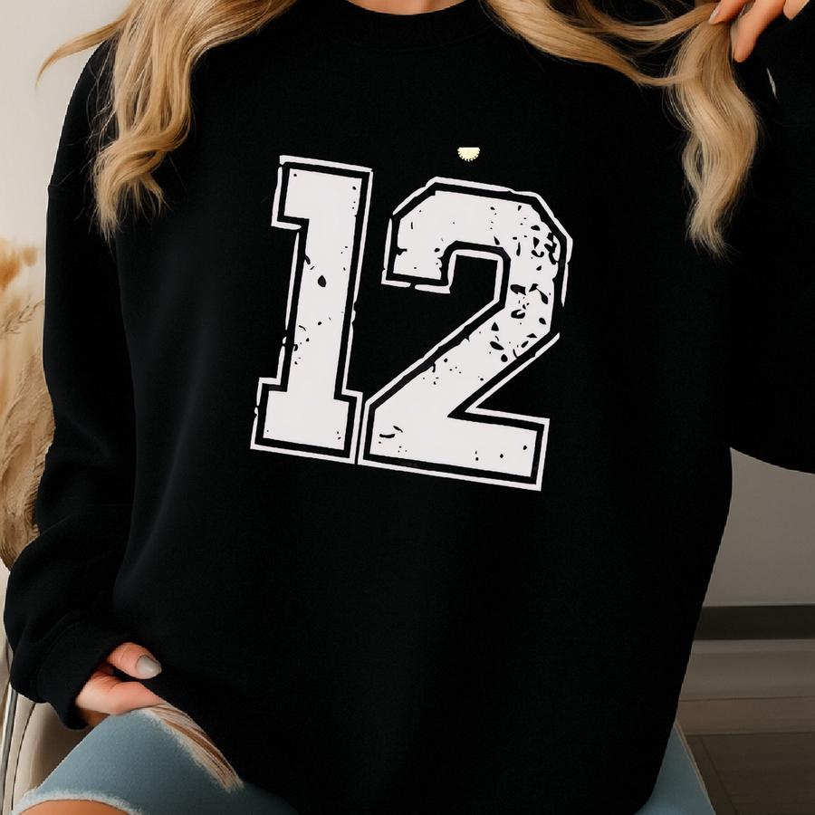 Custom Number Shirt, Game Day Number Shirt, Custom Football Mascot Shirt, Custom School Team Number Shirt, Personalized Sports Number Tee Sweatshirt