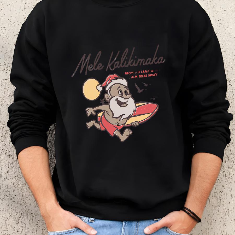 Mele Kalikimaka Shirt, Hawaiian Christmas Tee Sweatshirt