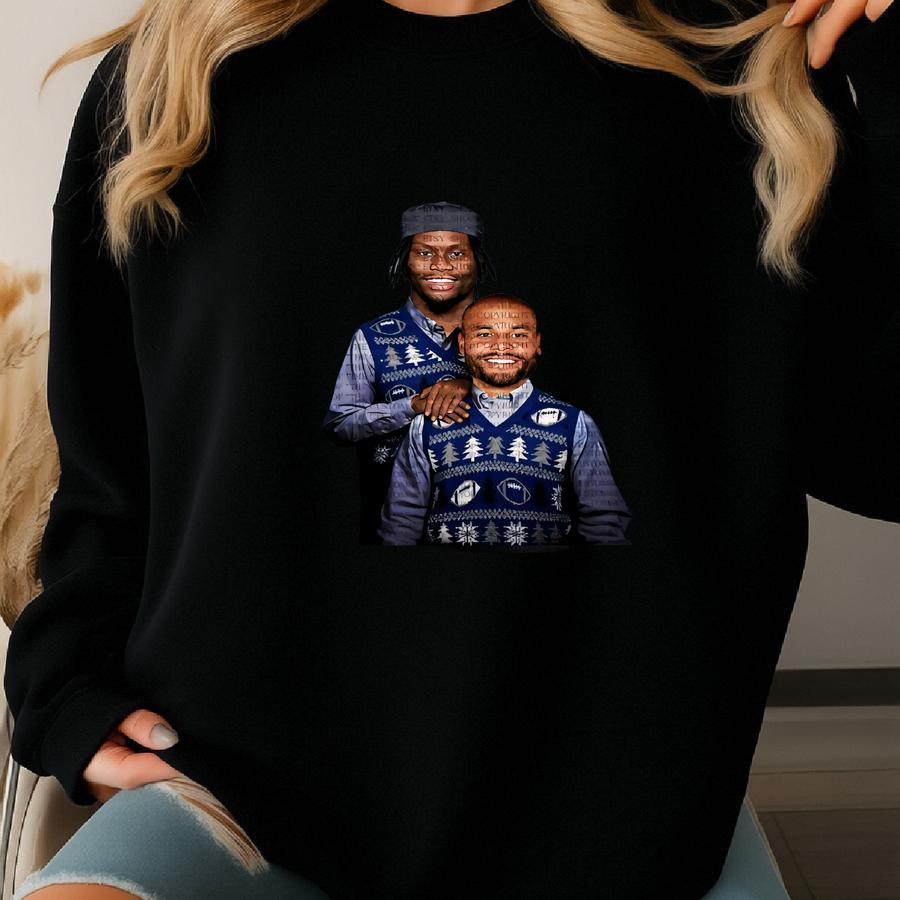 Dak Prescott George Pickens Football T-shirt, Step Brothers Football Shirt, Funny Ugly Christmas Sweater Shirt, Football Shirt Sweatshirt