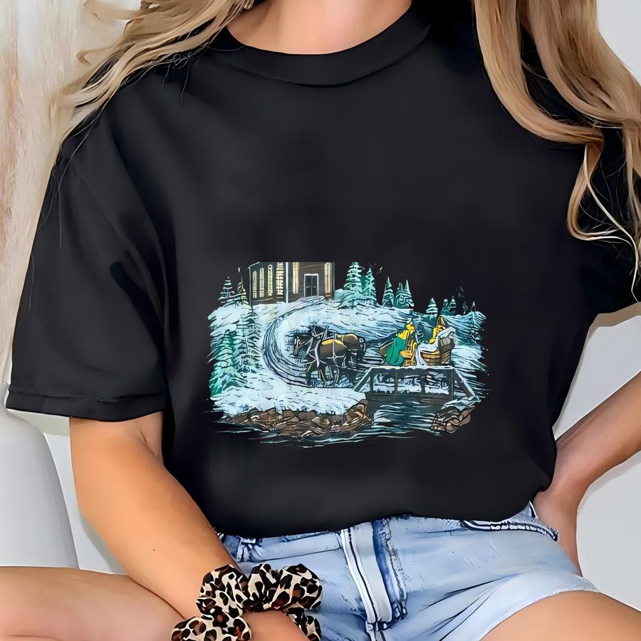Vintage 90s Cotton Grove Country Roads Sweatshirt Xl Green Winter Christmas Snow T-shirt