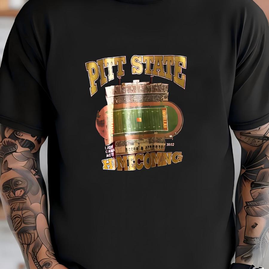 Vintage 2000’s Y2k Pitt State College Football Graphic Tee Shirt - Xl T-shirt