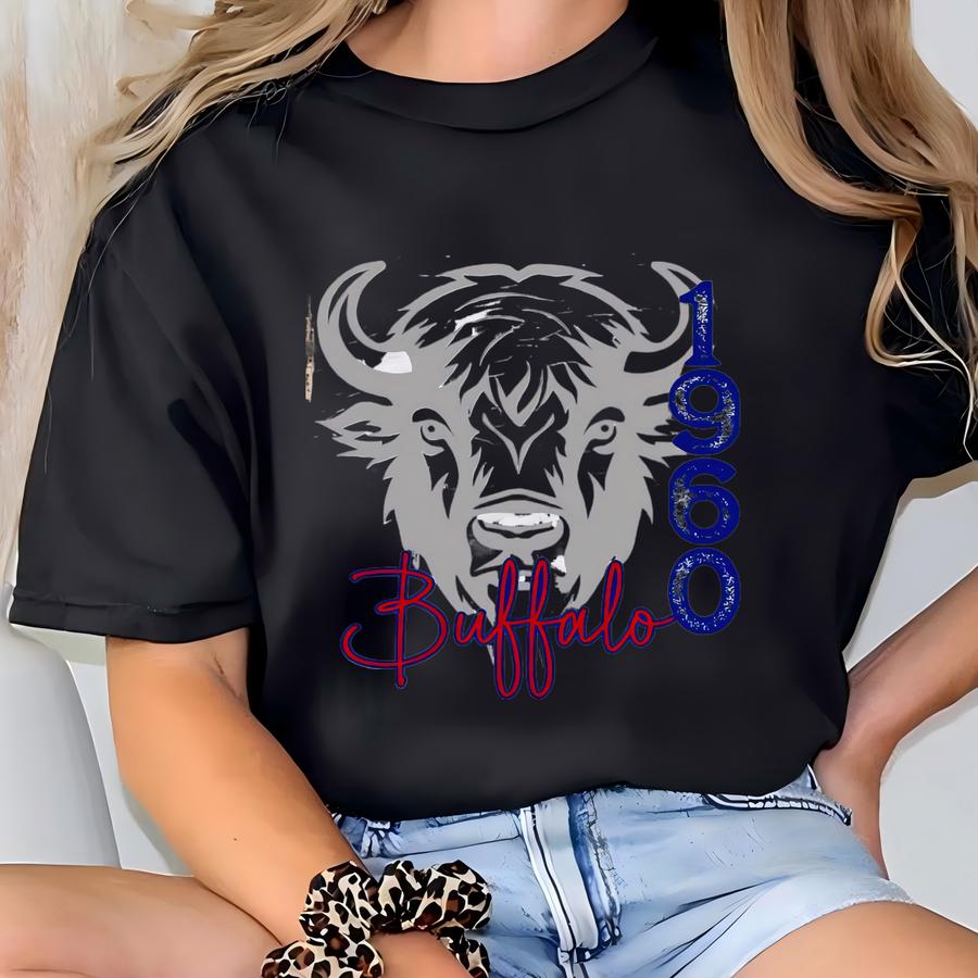 Buffalo Football Shirt, Buffalo Mascot Sweatshirt, Buffalo Football Fan, Game Day Spirit Wear, Buffalo Hoodie, Tailgating Apparel T-shirt