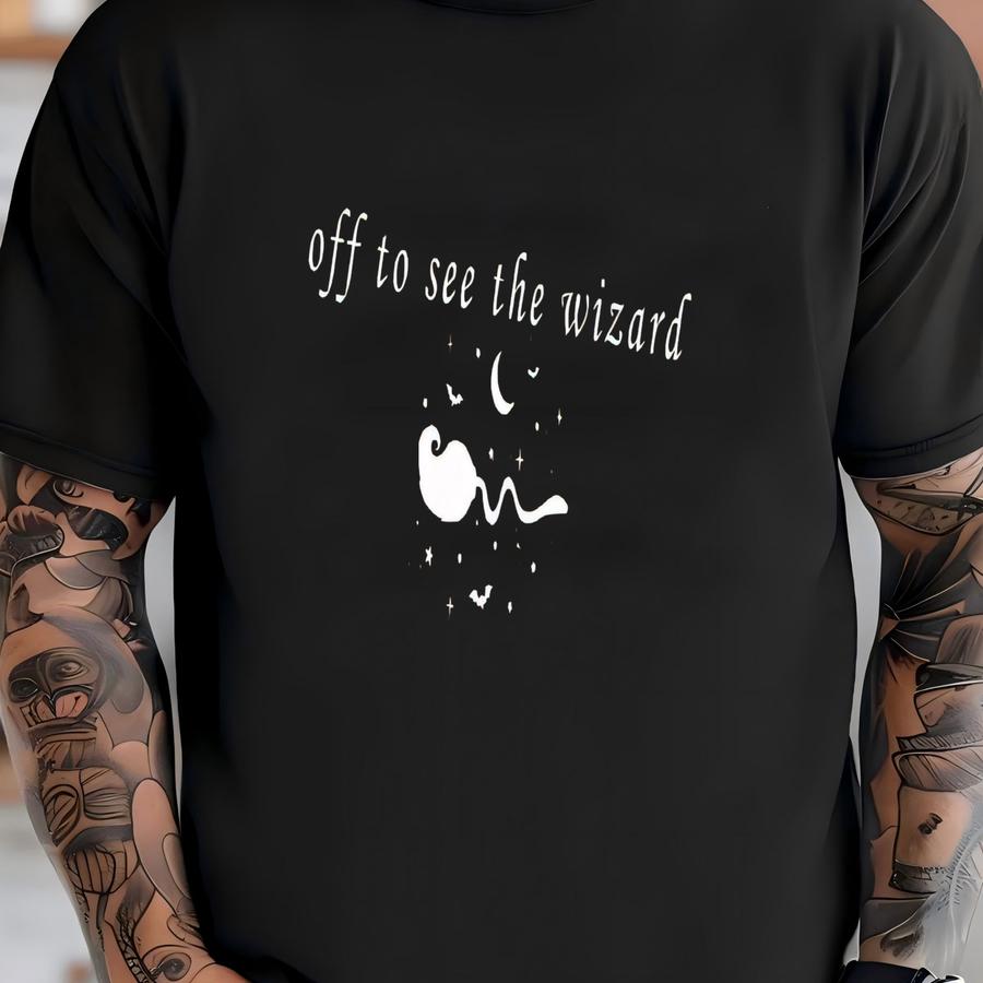 ® Wizard Of Oz Shirt | Vintage Fantasy Tee | Word Quote Shirt | Traveler Gift Imagination Graphic Tee | Off To See The Wizard T-shirt