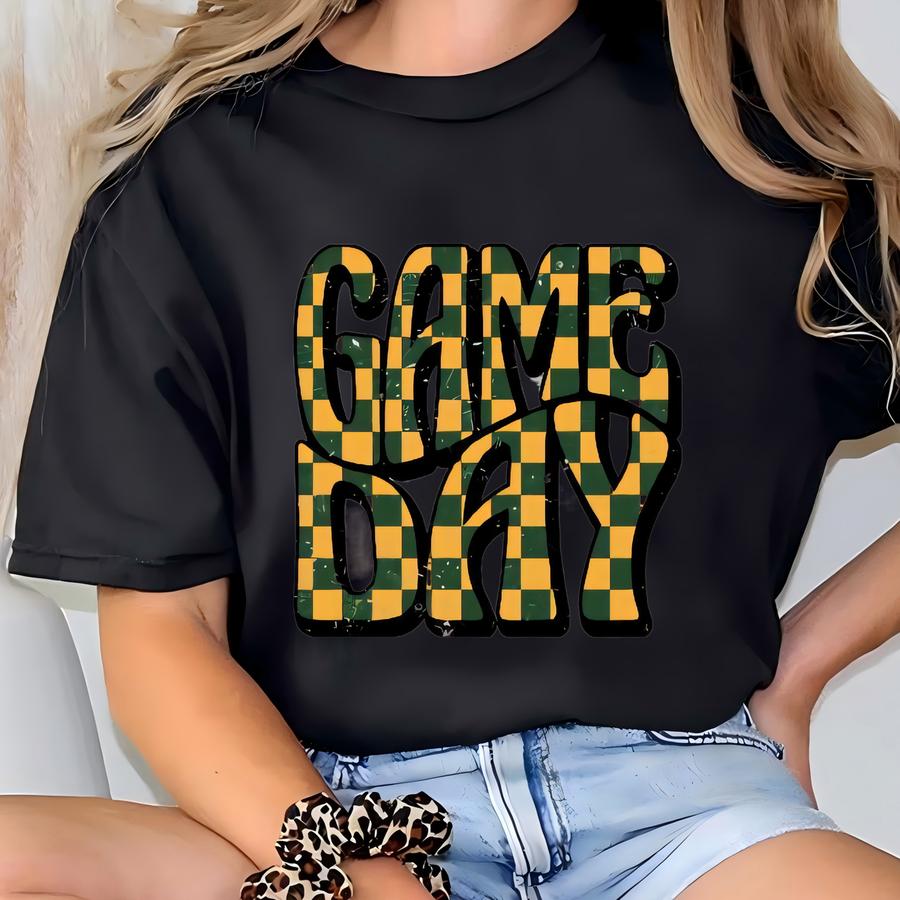 Checkered Game Day Shirt, Baseball Vibes Shirt Sports Mom Shirt, Mother's Day Gift, Family Football Tee Football Mama Sweatshirt College Tee T-shirt