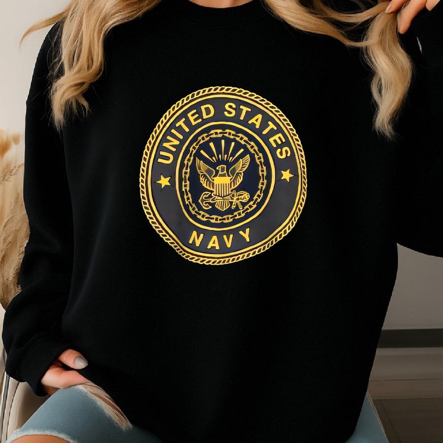Vintage United States Navy Hoodie Sweatshirt Large Navy Usn Logo Printed Pullover Military Us Navy Jumper Navy Midshipmen Naval Sweater L Sweatshirt