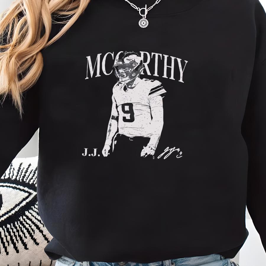 J.j. Mccarthy Vintage Comfort Color Shirt, Mccarthy Game Day Shirt, J.j. Mccarthy Viking Minnesota Football Shirt, Viking Football Shirt Sweatshirt