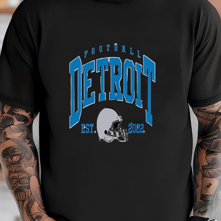 Detroit Football Shirt: Unisex Detroit Crewneck, Game Day Tee T-shirt