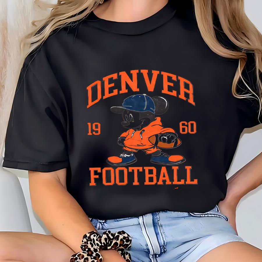 Mouse Denver Football Sweatshirt: Retro Vintage Style T-shirt