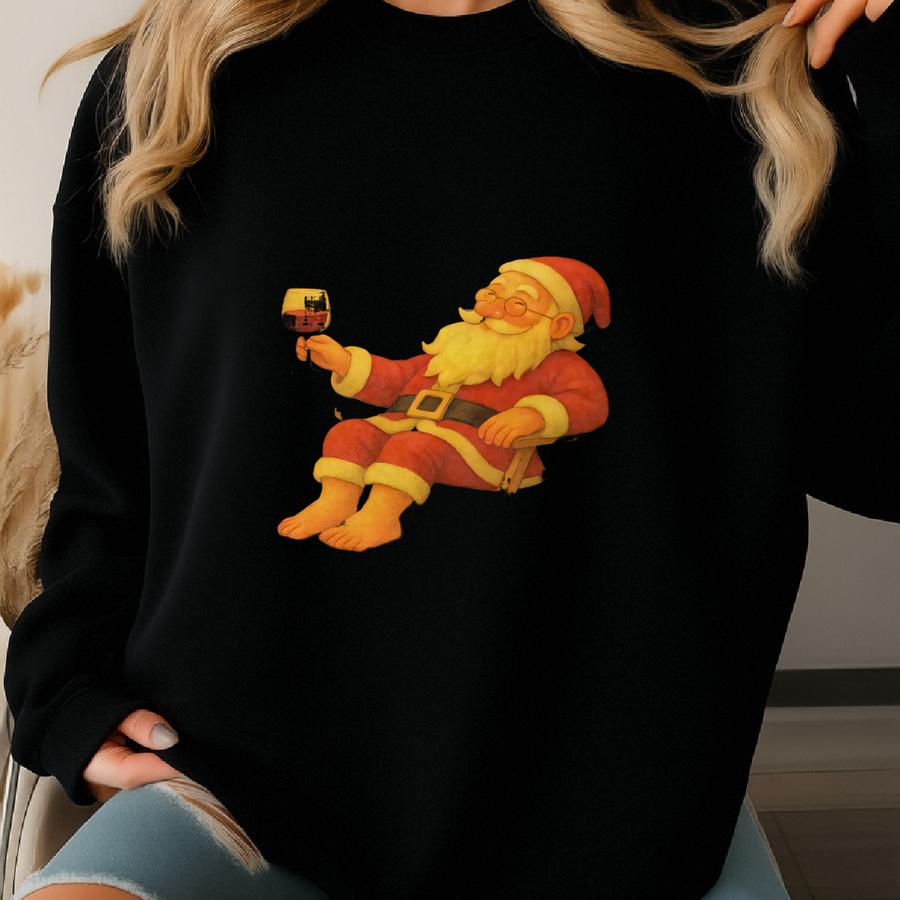 Cozy Holiday Blanket With Santa Design, Perfect For Beachy Christmas Decor, Home Gift, And Winter Evenings, 'tis The Seasun Sweatshirt