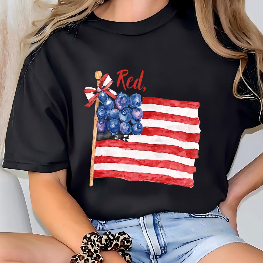 Red, White And Blueberries Hoodie | Blueberry Budget | Inspired | Usa Hoodie T-shirt