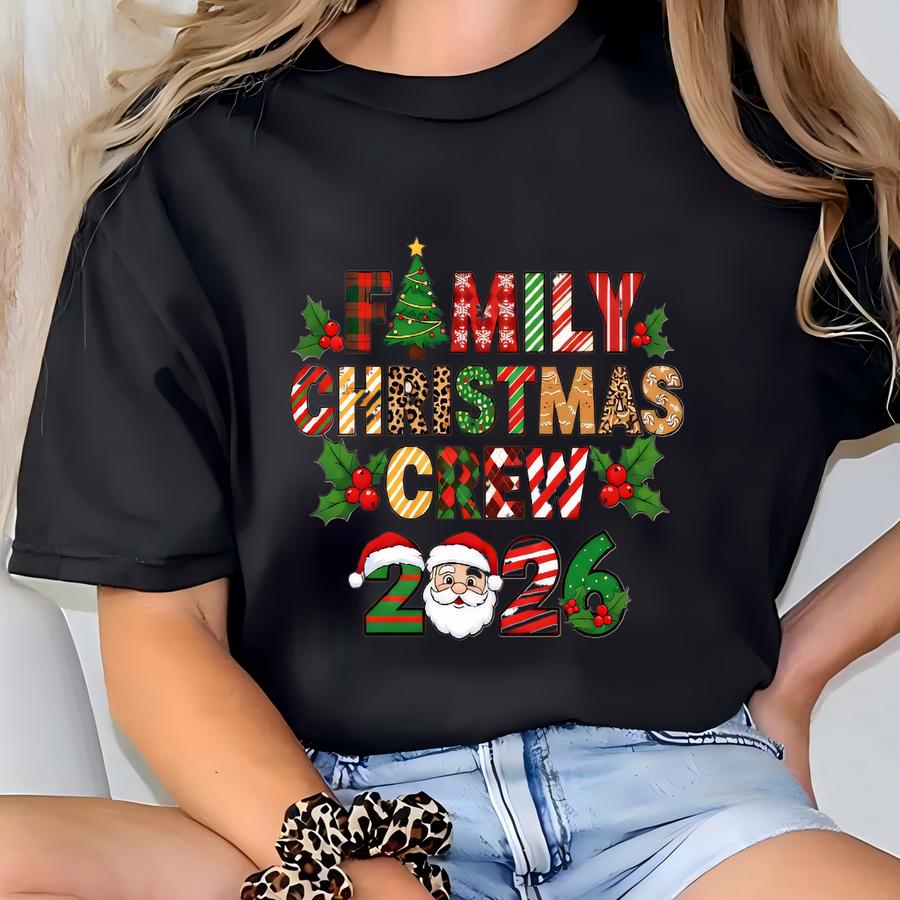 Family Christmas Crew 2026 Sweatshirt: Xmas Matching Outfits T-shirt