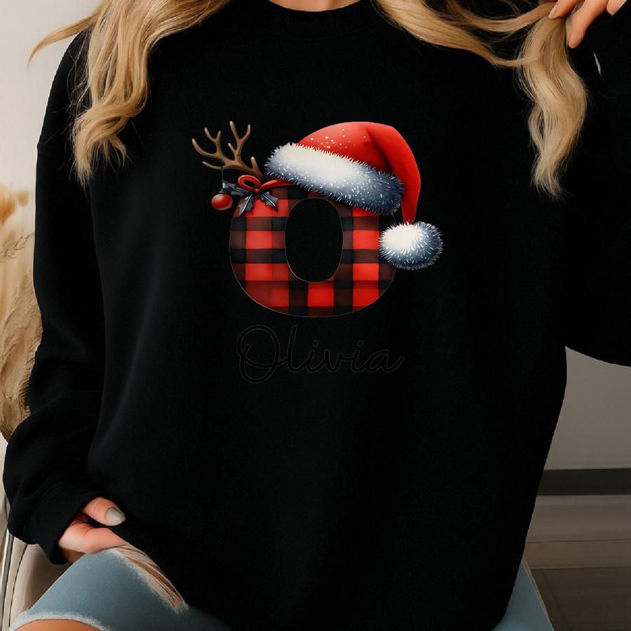 Personalized Christmas Mug, Custom Name Hot Chocolate Mug, Cute Holiday Coffee Mug, Secret Santa Gift Idea, Cute Xmas Gift For Kids Family Sweatshirt