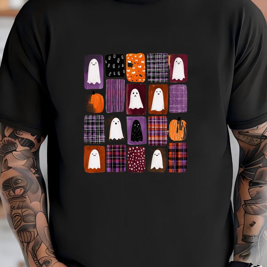 Cute Halloween Ghosts, Pumpkin Patch Hoodie / Sweatshirt, Spooky Season Tee, Fall Vibes Top, Graphic Tee, Hoodie T-shirt