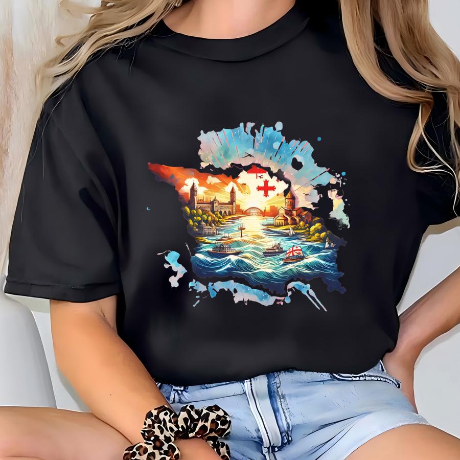 Georgia Unisex Hoodie, Georgia Souvenir, Georgia Family Trip Shirt, Georgia Trip Gift, Country Shirt, Georgia Map Shirt, Georgia Lover Tee T-shirt