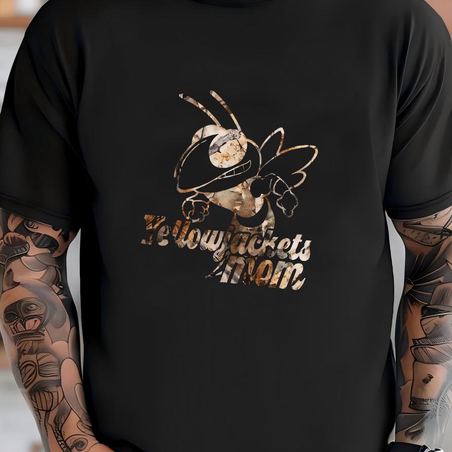 Yellowjackets Mom Hoodie / Sweatshirt: Tee, Sports Team Fan Apparel T-shirt
