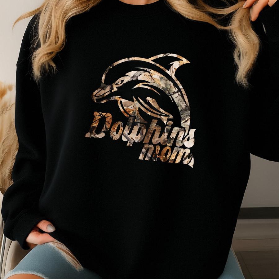 Dolphins Mom T-shirt / Sweatshirt: Game Day Football Tee Sweatshirt