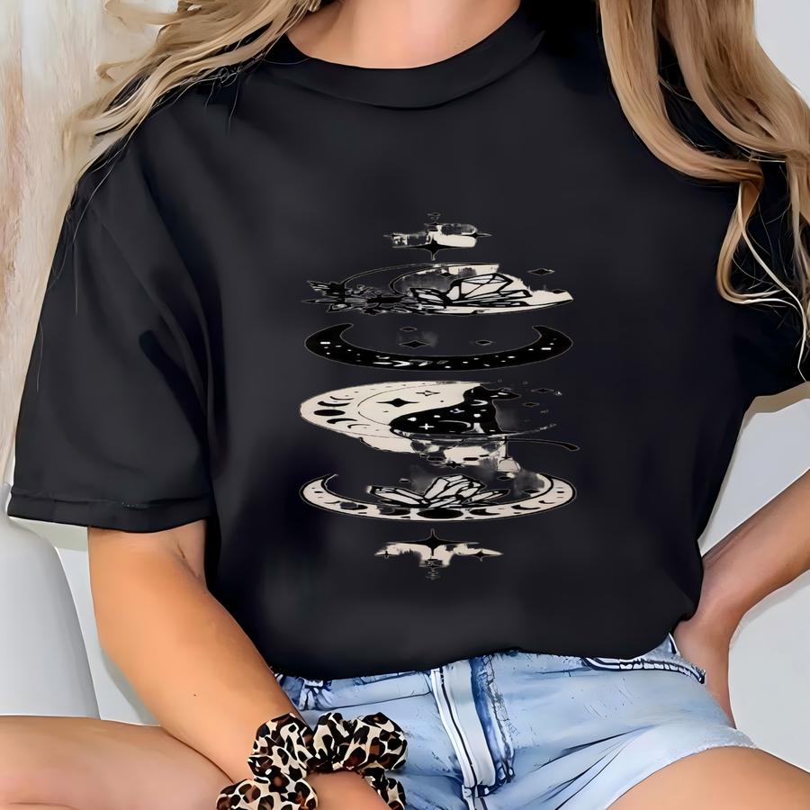 Black Cat Apothecary Shirt, Halloween Black Cat Shirt, Cat Lover Halloween Shirt, Cute Witchy Vibes Tee, Tsf220 T-shirt