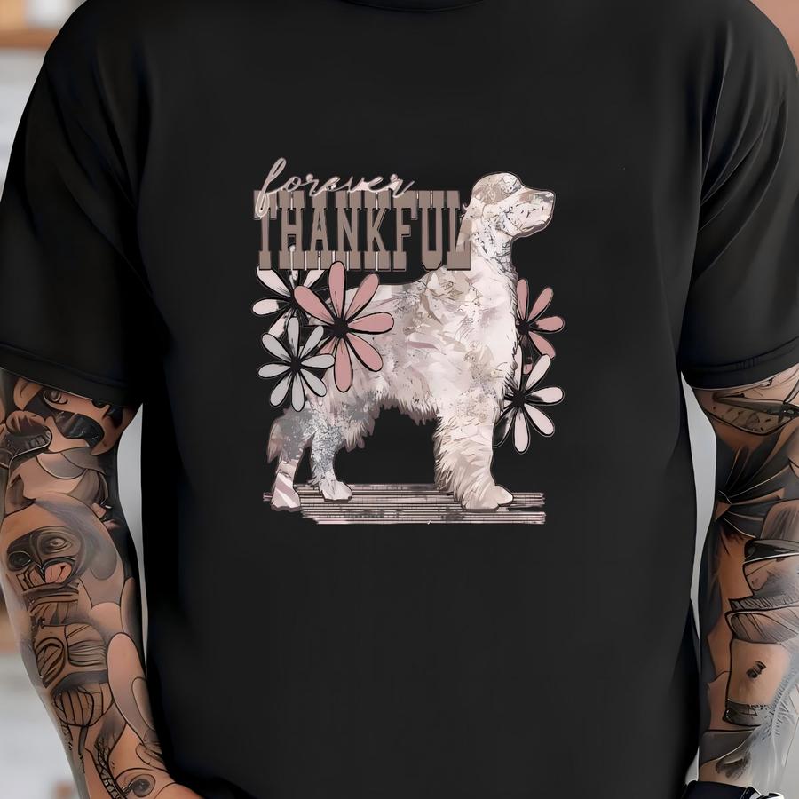 Forever Thankful Springer Spaniel Hoodie / Sweatshirt: Floral Dog Mom Tee T-shirt