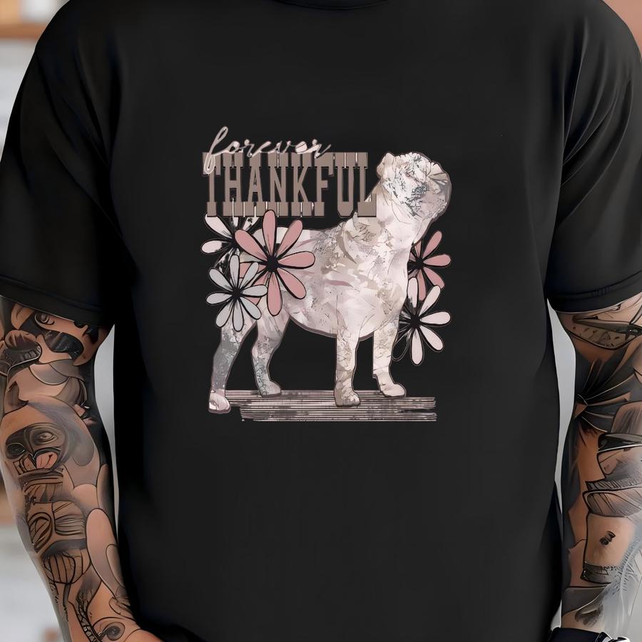 Floral English Bulldog Hoodie / Sweatshirt, Shirt: Dog Lover Gift T-shirt