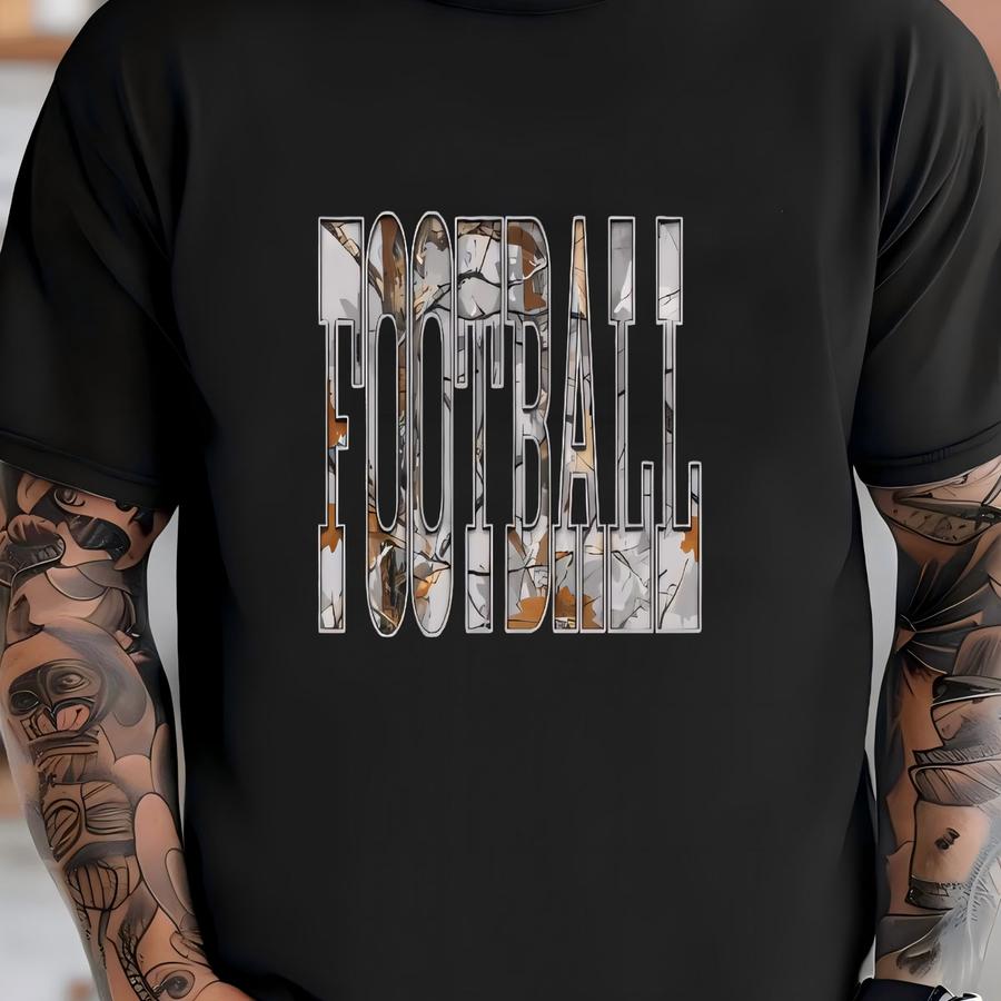 Camo Football Hoodie / Sweatshirt: Hunting Season Sports Fan Tee T-shirt