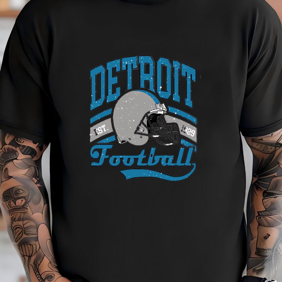 Detroit Football Sweatshirt, Unisex Game Day Sweatshirt, Cool Detroit Fan Apparel Shirt, Vintage Lion Football Game Tee, Lion Game Day Shirt T-shirt