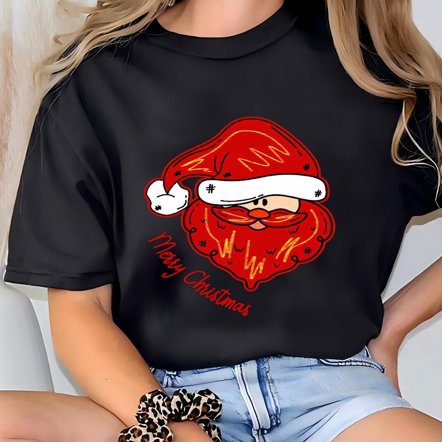 Cute Santa Claus Shirt, Christmas Tee Gift, Christmas Office Party, Funny Santa Shirt, Kids Holiday Shirt T-shirt