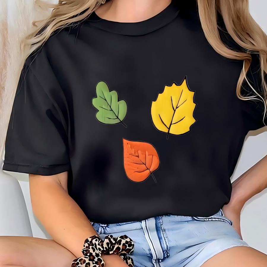 Fall Leaves Baby Tee, Autumn Shrunken Tee, Custom Hoodie, Baby Tee, Falling Leaves Shirt T-shirt