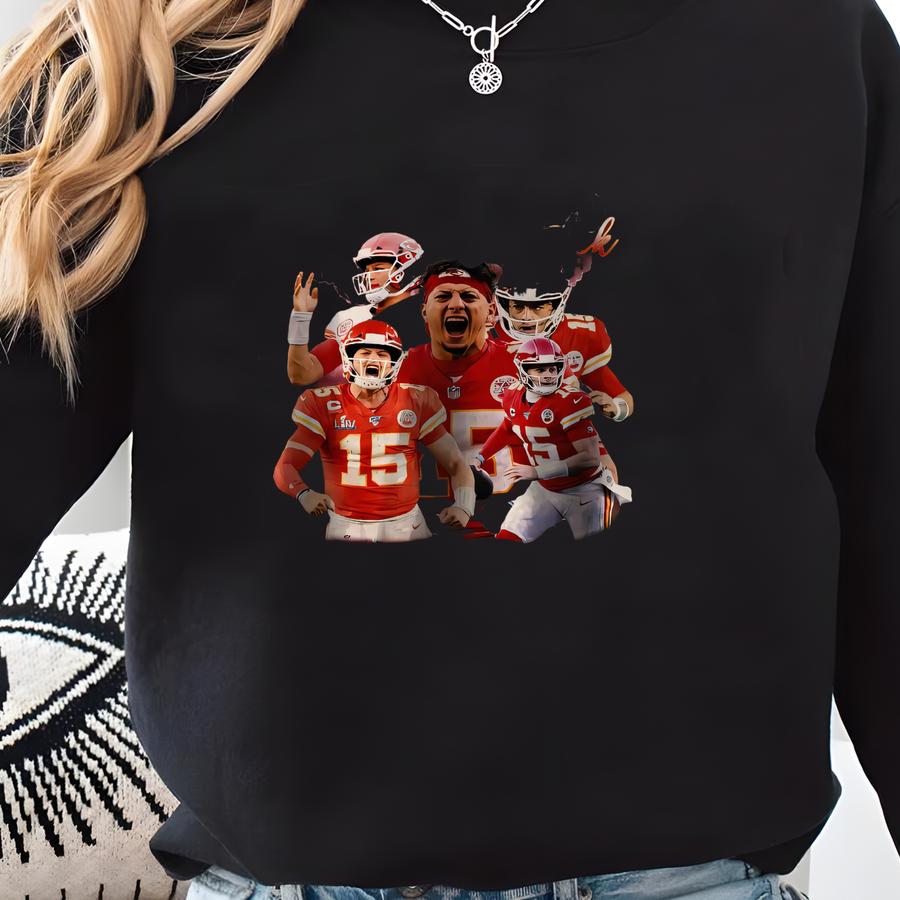 Retro Shirt, 90s Bootleg Tee, Vintage Mahomes T-shirt, Fan Gift, Unisex Graphic Tee, Throwback Football Shirt Sweatshirt