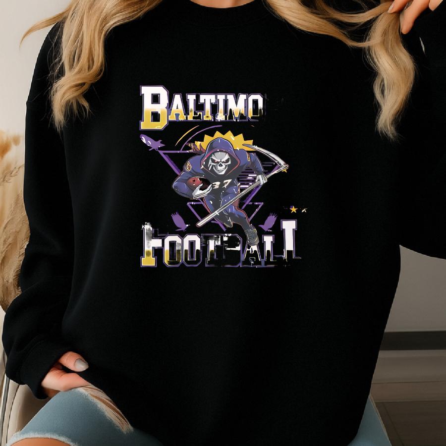 Vintage Baltimore Football Hoodie: Retro Bal Fan Gift Sweatshirt