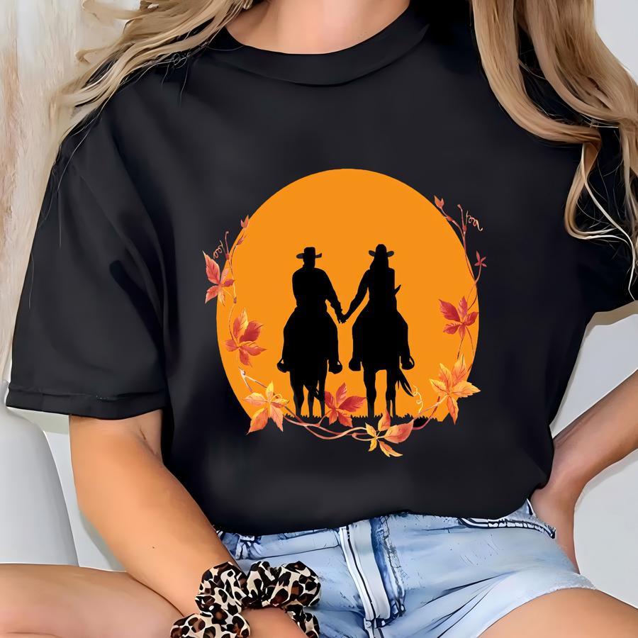 Cowboy Cowgirl Sunset  T-shirt