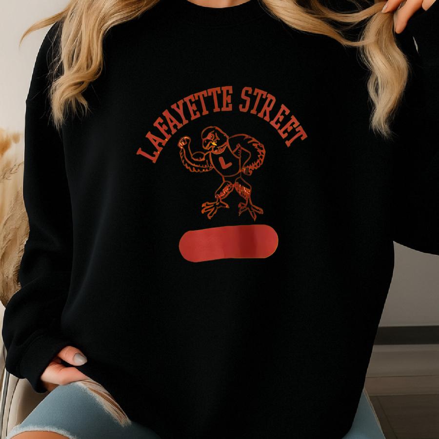 Vintage 1980's Merrygarden Lafayette Street Raglan Sweatshirt Medium Lafayette Street Printed Crewneck 70's Sportswear Multicolor Sweater M Sweatshirt
