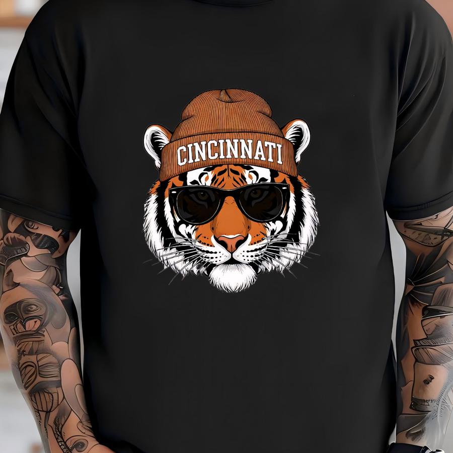 Cincinnati Football Sweatshirt Retro Cincinnati Fan Shirt Game Day Sweatshirt Cincinnati, Benga Mascot Sweatshirt Football Fan Sweatshirt T-shirt