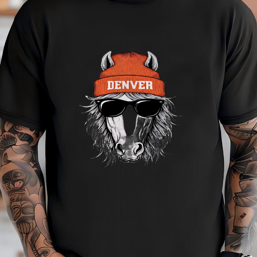 Denver Football Vintage Mascot Sweatshirt Hoodie, Retro Denver Football Crewneck Shirt, Bronc Football Fans Gift, Sunday Football Gift T-shirt