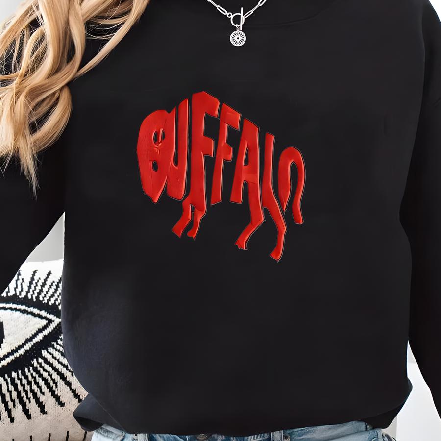 Buffalo Quarter Zip Sweatshirt: Cozy Game Day Pullover, Sweatshirt