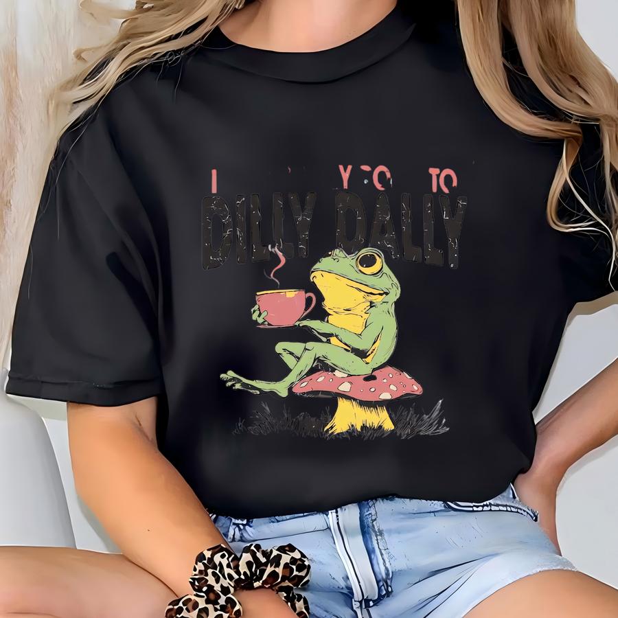 Dilly Dally Sweatshirt: Retro Sarcastic Crewneck - Oversized Fit T-shirt