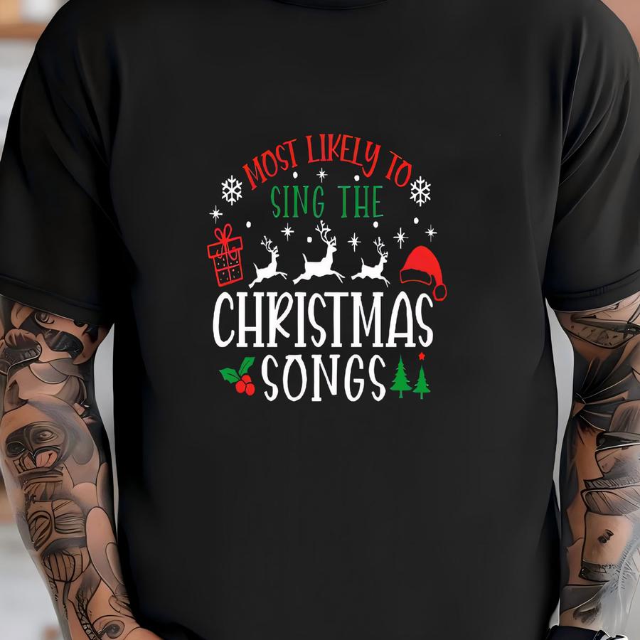 6 Quotes Most Likely To Christmas Shirts, Matching Family Christmas Shirts, Funny Christmas 2026 Party Tee,christmas Shirts,matching Pajamas T-shirt