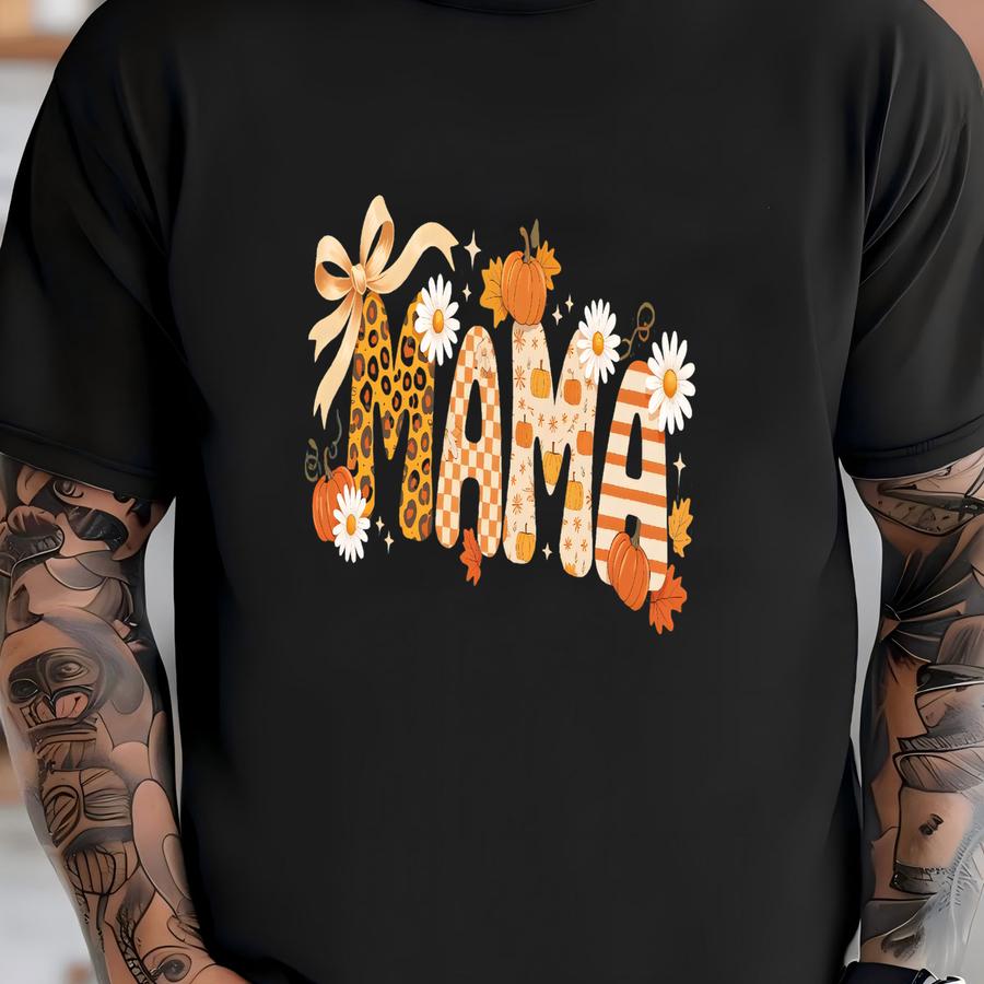 Mama Fall Hoodie, Halloween Mama Shirt, Cute Mother Gift, Halloween Mama Gift, Cute Women Gift T-shirt