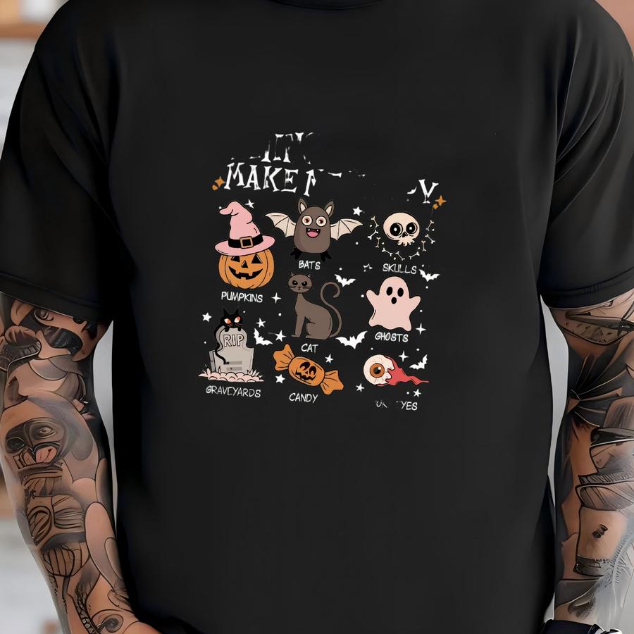 ® Retro Things That Make Me Happy Halloween Hoodie, Halloween Spooky Season Retro Shirt, Halloween Gift T-shirt