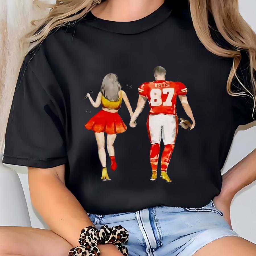 Taylor And Travis Minimalist Style Sweatshirt, American Football Sweatshirt, Karma Kelce 87 Sweatshirt, Jersey Sweatshirt T-shirt
