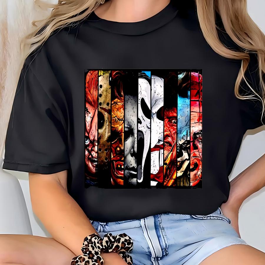 Horror Friends Movie Hoodie, Halloween Horror Film Shirt, Scary Movie Fan Gift, Spooky Season Tee, Horror Character Shirt, Friends Tv Show T-shirt