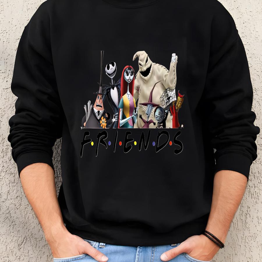 Halloween Friends Shirt, Spooky Season Tee, Nightmare Before Christmas Shirt, Jack Skellington Shirt, Sally Shirt, Oogie Boogie Shirt Sweatshirt