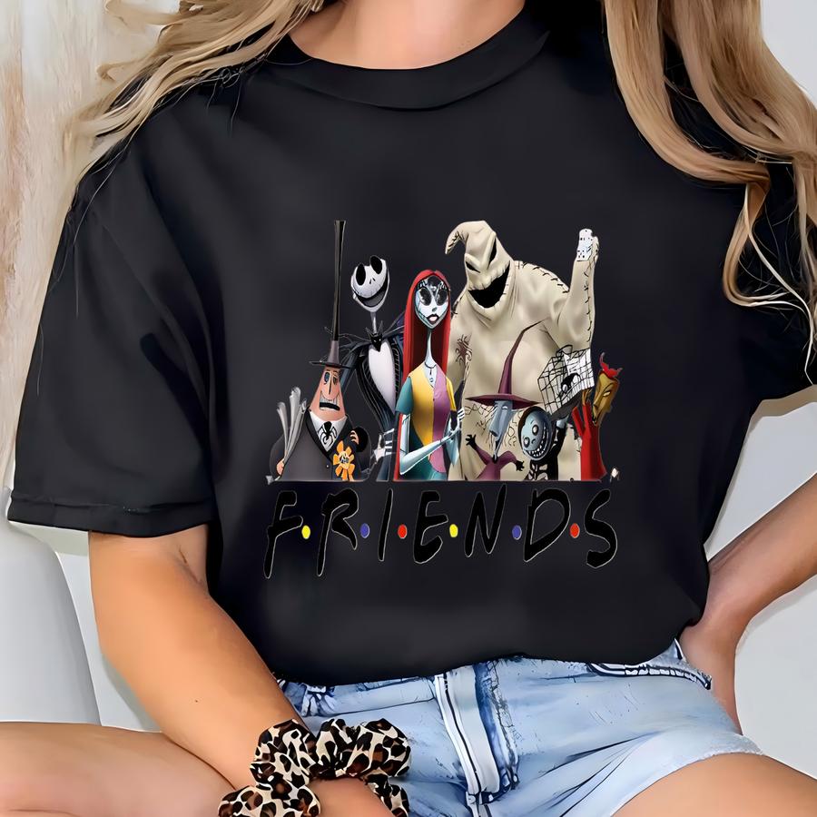 Halloween Friends Shirt, Spooky Season Tee, Nightmare Before Christmas Shirt, Jack Skellington Shirt, Sally Shirt, Oogie Boogie Shirt T-shirt