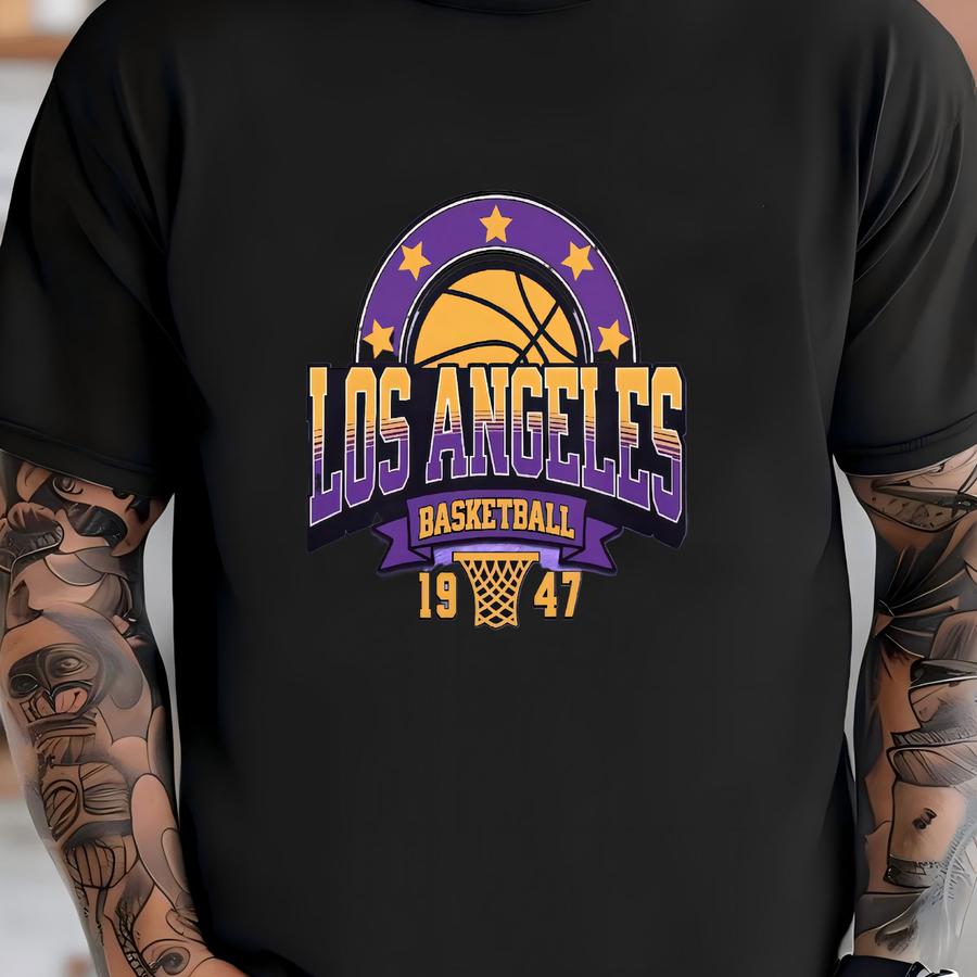 Vintage Style Los Angeles Basketball Unisex Apparel, Mens Womens Hoodies/crewneck Sweatshirts/hoodies, Sports Fan Gift, Game Day Outfit T-shirt