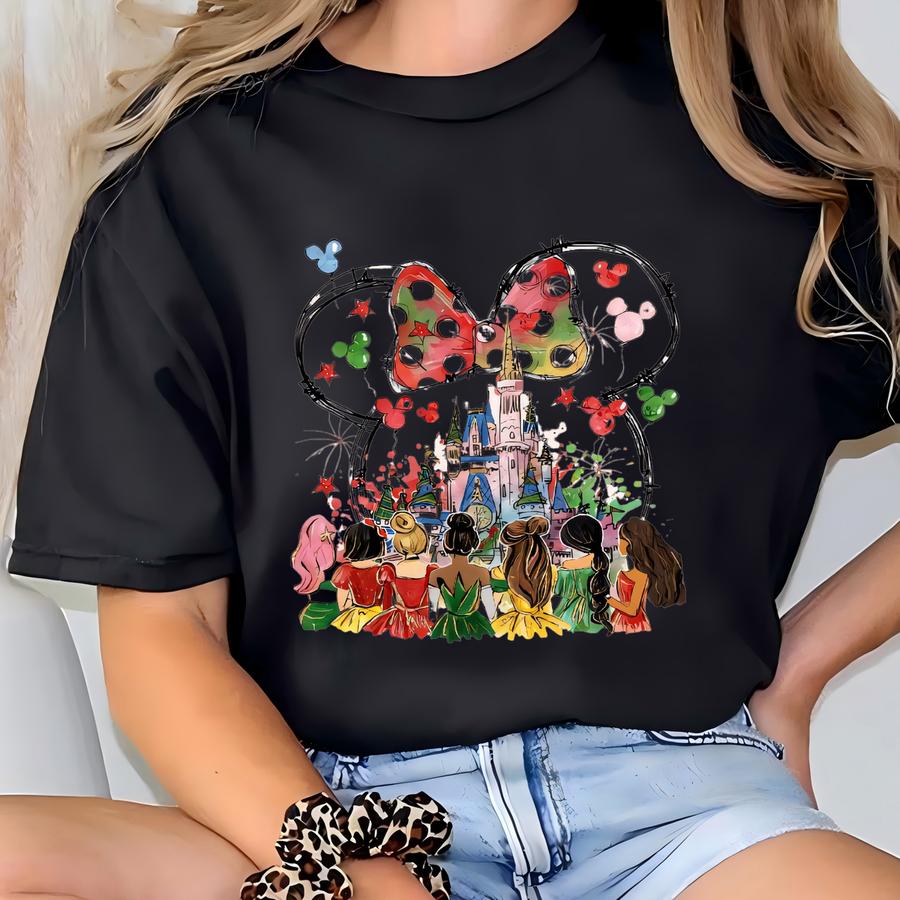 Princess Castle Christmas Shirt, Christmas Shirt, Princess Christmas Shirt, Christmas Castle Shirt T-shirt