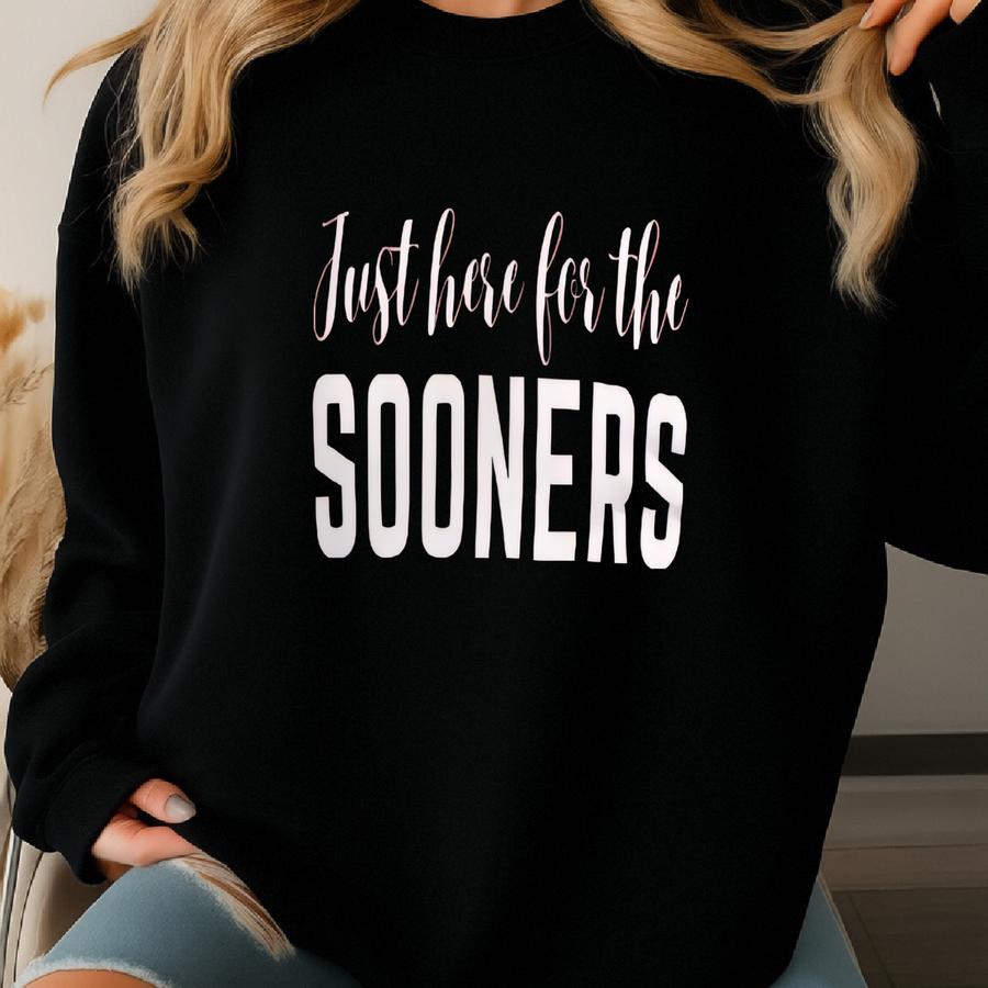 Just Here For The Sooners Long Sve Tee Sweatshirt