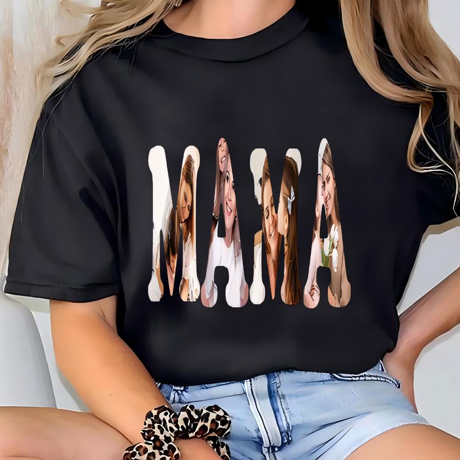 Printable Mother Day Photo Sweatshirt, Customized Mother's Day Gift, Custom Mama Photo Sweatshirt, Mom Kids Sweat, Personalized Gift For Mom T-shirt