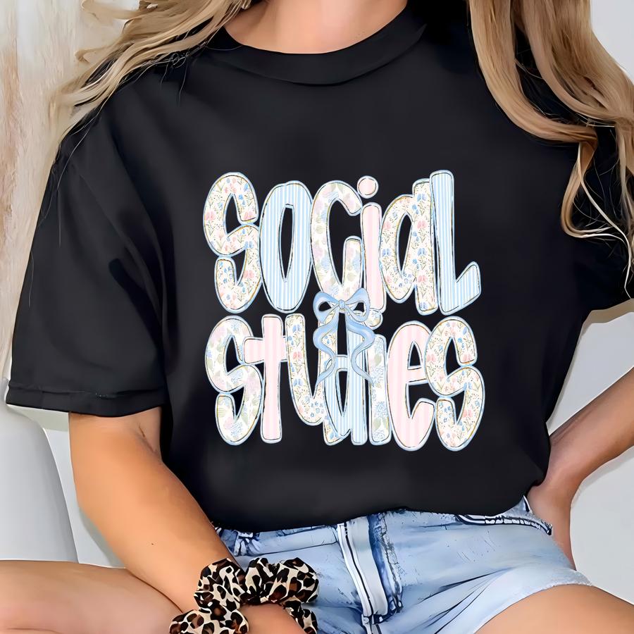 Social Studies Teacher Sweatshirt, Social Studies Gift, Social Studies Teacher Sweater, Social Studies Crewneck T-shirt