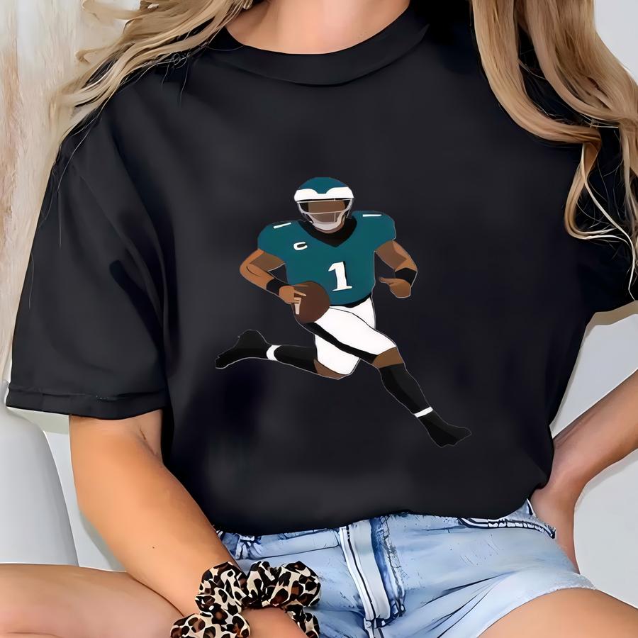 Hurts Illustration Philadelphia Football Baby Tee For Women, Philly Hoodie, Gift For Philadelphia Fan, Philly Gift For Women, Athletic Gear T-shirt