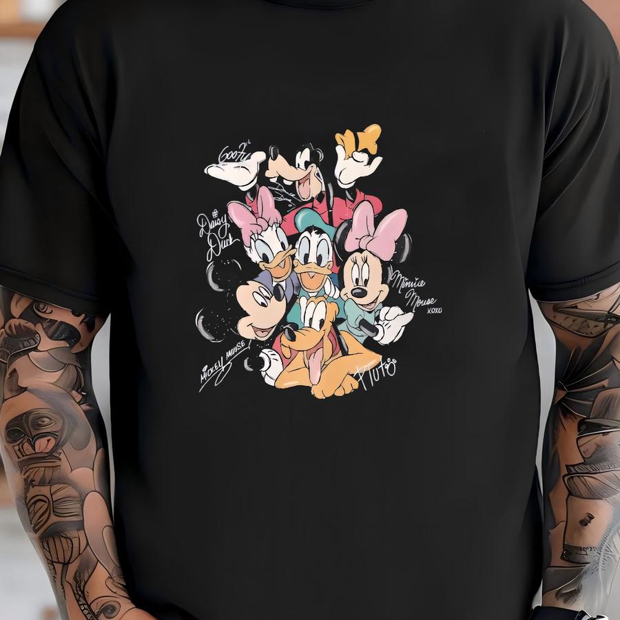 ® Retro And Friends Signatures Shirt, Magical Shirt, Characters Tee,  Co Gift, Tee T-shirt