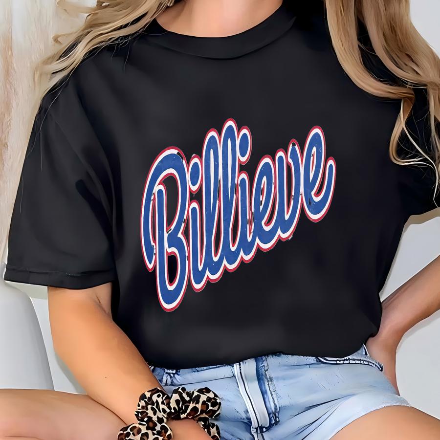 Vintage Buffalo Billieve Crewneck Sweatshirt, Buffalo Football Hoodie, Billieve Shirt, Gift For Buffalo Football Fan, Let's Go Buffalo T-shirt